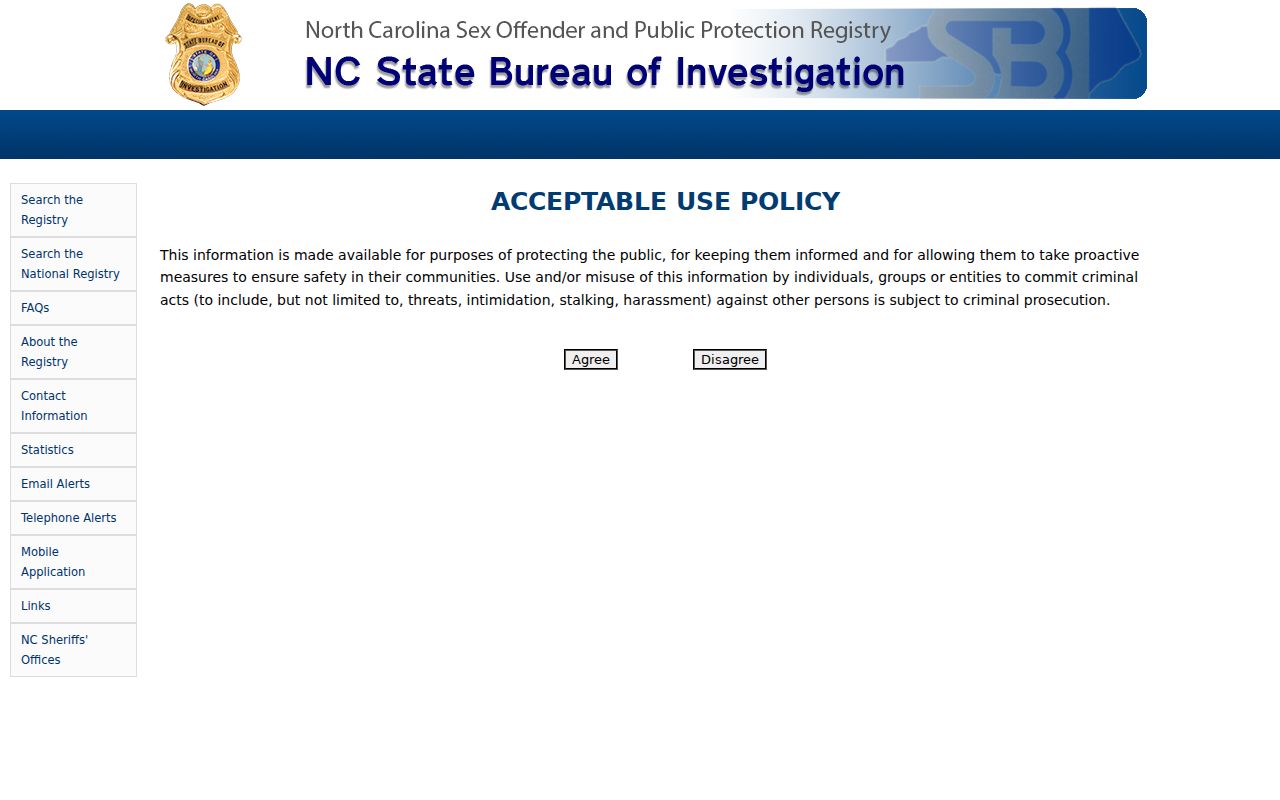 Cary people search using North Carolina offender records