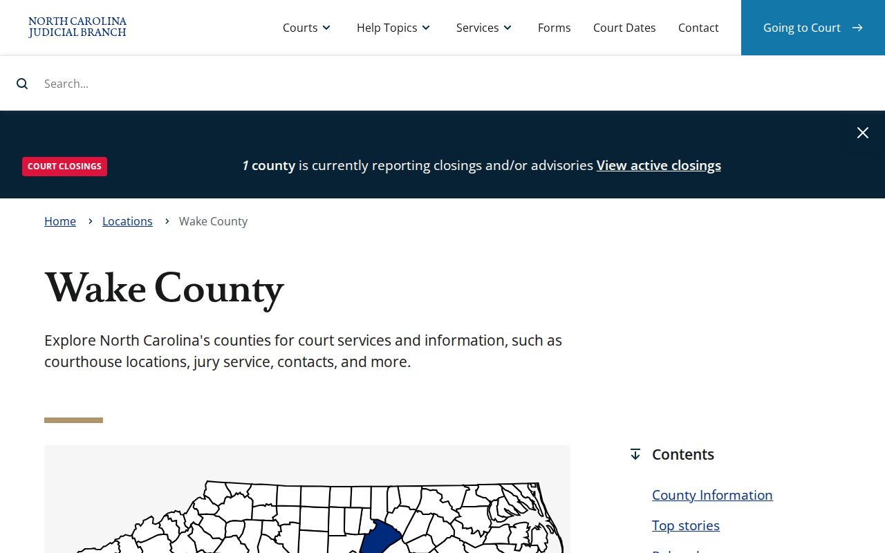 Cary public records access through Wake County courts