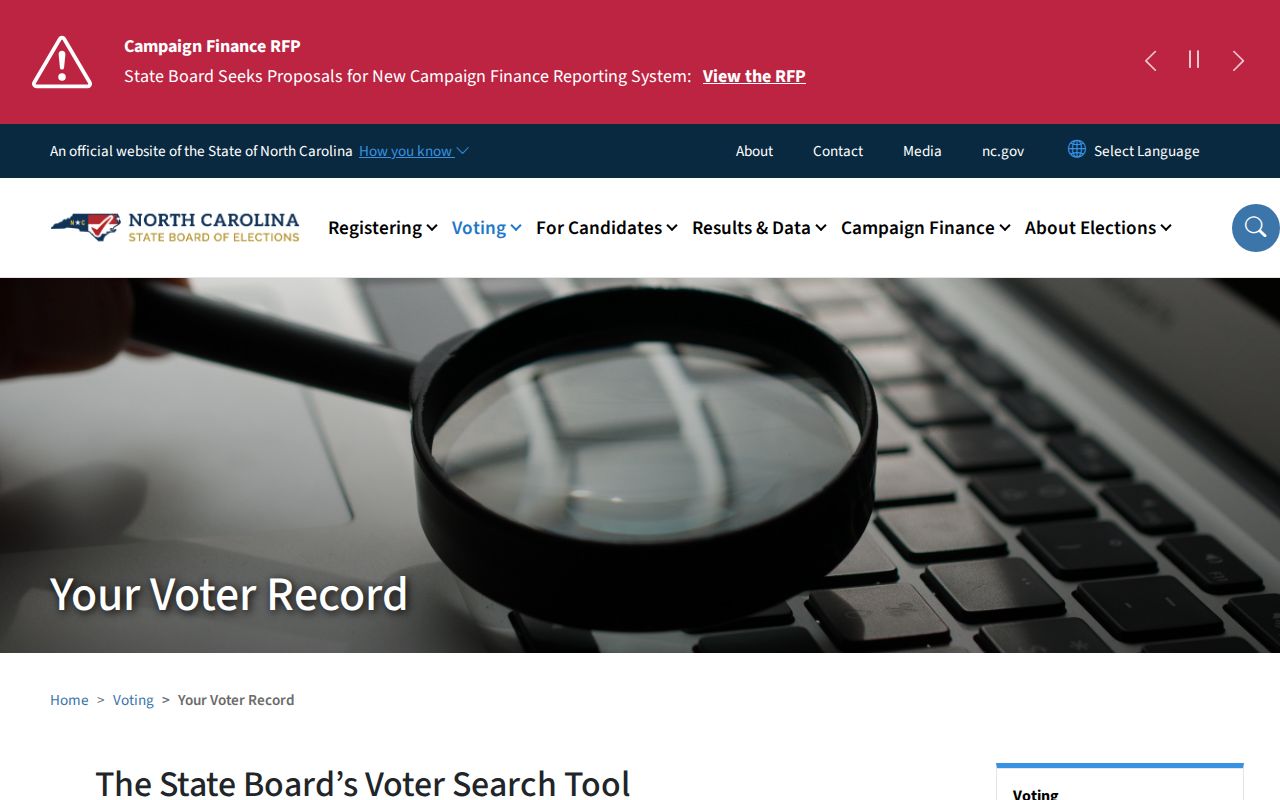 Cary voter records profile field guide from North Carolina